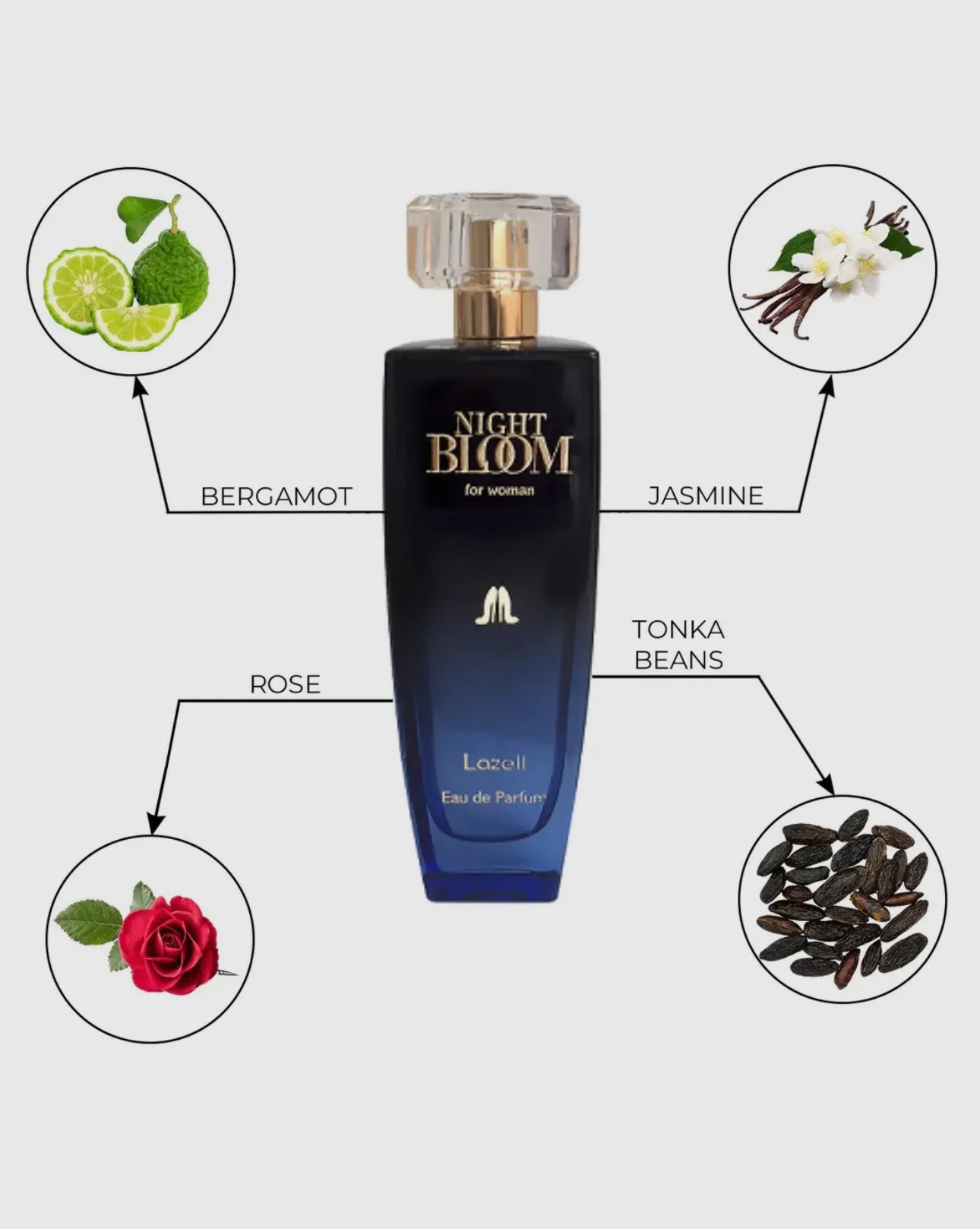 Lazell Night Bloom For Women EDP 3.4 OZ/100mL