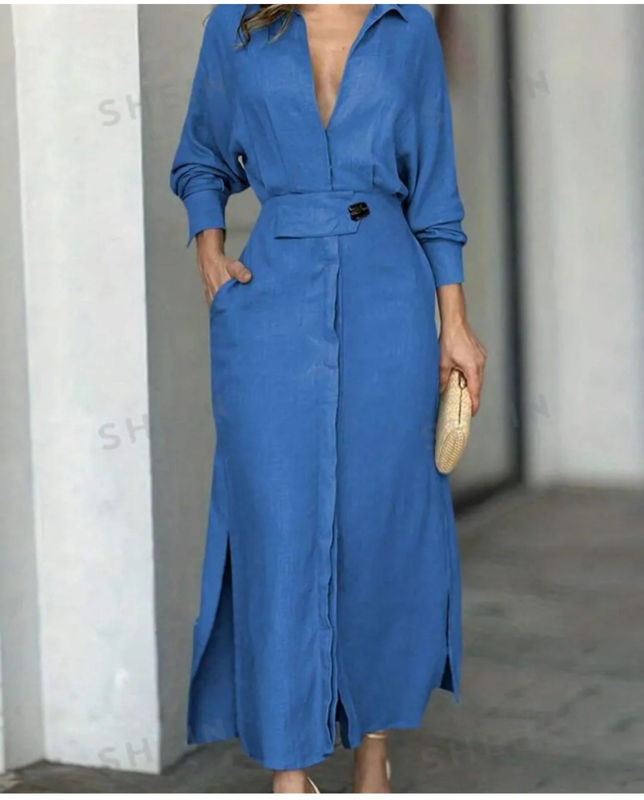 Women’s elegant long sleeve maxi  dress