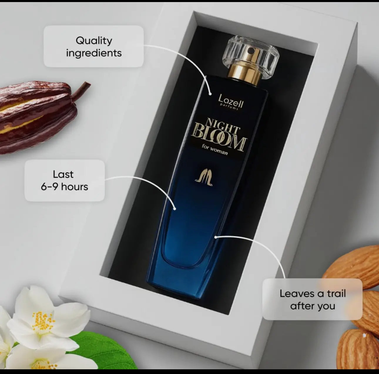 Lazell Night Bloom For Women EDP 3.4 OZ/100mL