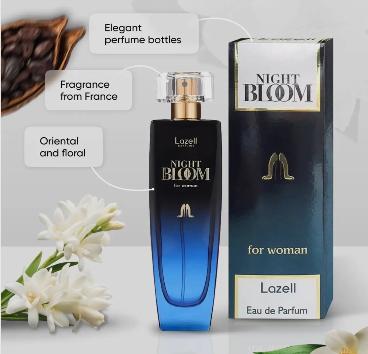 Lazell Night Bloom For Women EDP 3.4 OZ/100mL