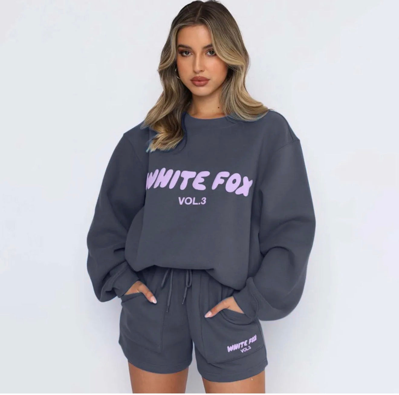 2-Piece-set, Women’s Long sleeve shirt with shorts